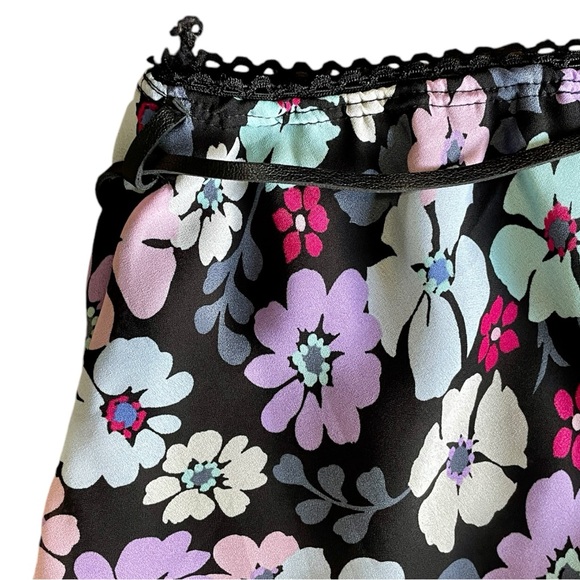 Vintage Y2K Pink & Purple Floral Short Mini Skirt with Rope Belt Size Small - Picture 7 of 9